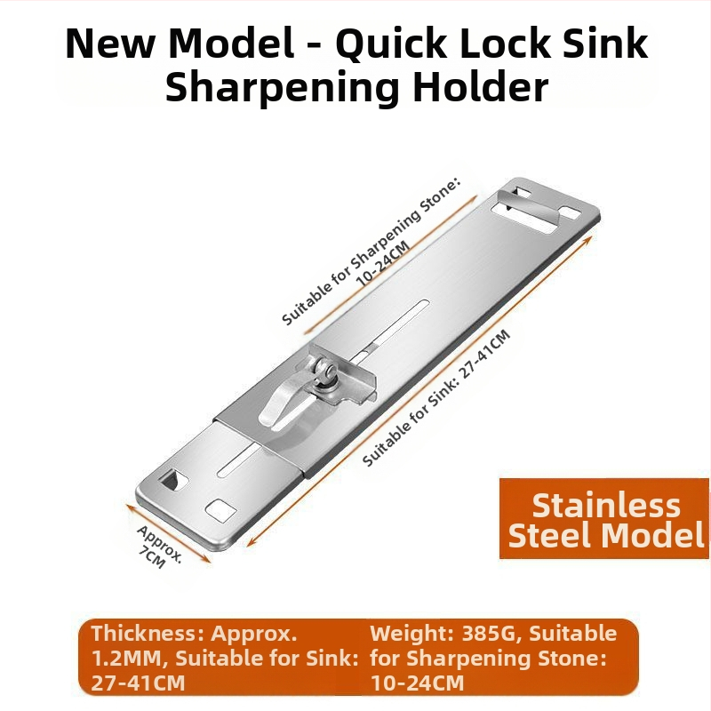 Roostevabast terasest fikseeritud terituskivi kronstein majapidamises kasutatavale reguleeritavale valamule, fikseeritud restile, uus libisemisvastane teritusrest