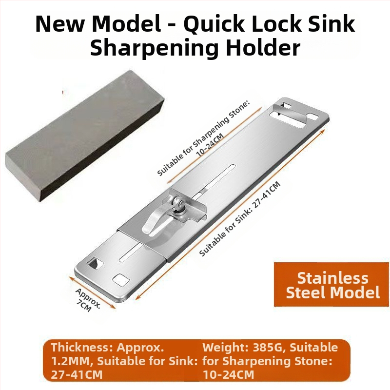 Roostevabast terasest fikseeritud terituskivi kronstein majapidamises kasutatavale reguleeritavale valamule, fikseeritud restile, uus libisemisvastane teritusrest