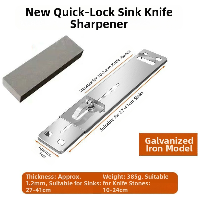 Roostevabast terasest fikseeritud terituskivi kronstein majapidamises kasutatavale reguleeritavale valamule, fikseeritud restile, uus libisemisvastane teritusrest