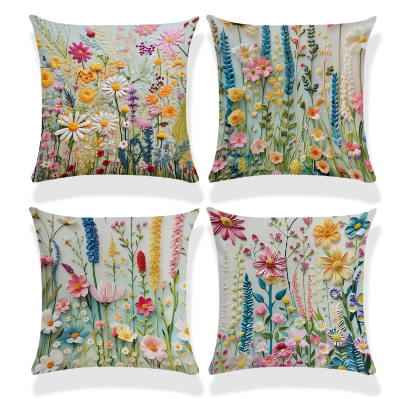 Vintage κάλυμμα μαξιλαριού λουλουδιών Διακόσμηση σπιτιού Δωμάτιο Υπνοδωμάτιο Σαλόνι Αυτοκίνητο Καναπές Διακόσμηση μαξιλαριού