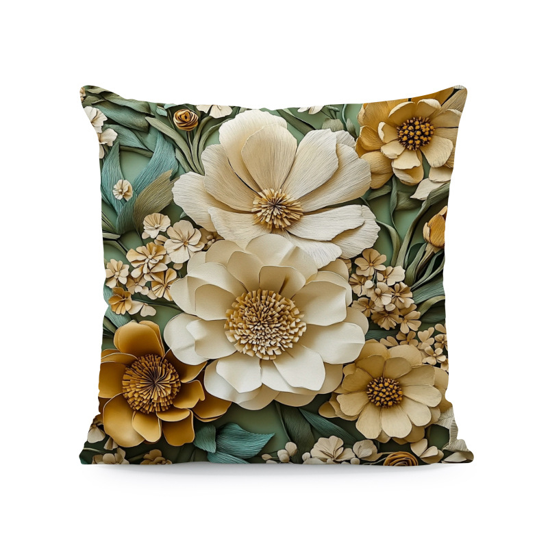 Vintage κάλυμμα μαξιλαριού λουλουδιών Διακόσμηση σπιτιού Δωμάτιο Υπνοδωμάτιο Σαλόνι Αυτοκίνητο Καναπές Διακόσμηση μαξιλαριού