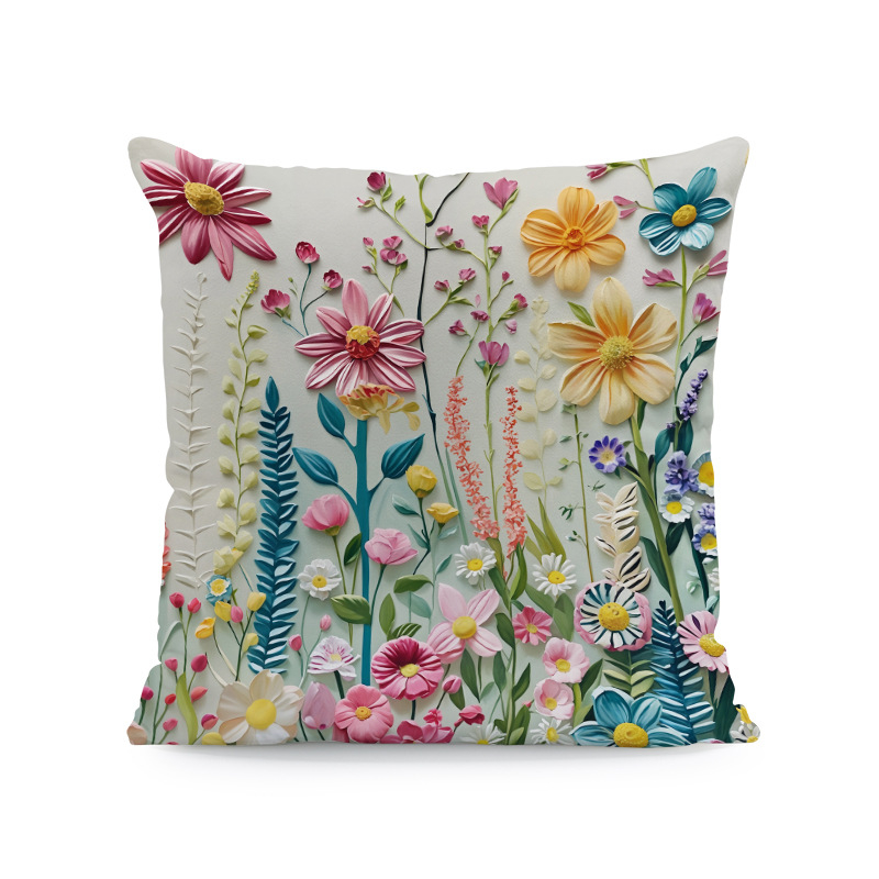 Vintage κάλυμμα μαξιλαριού λουλουδιών Διακόσμηση σπιτιού Δωμάτιο Υπνοδωμάτιο Σαλόνι Αυτοκίνητο Καναπές Διακόσμηση μαξιλαριού