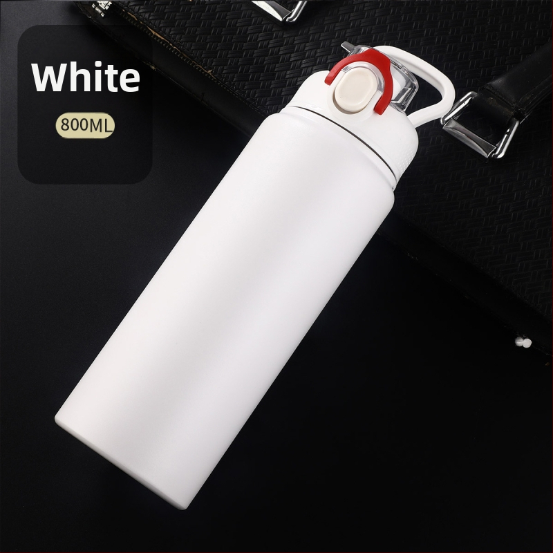 Θερμός μεγάλης χωρητικότητας από ανοξείδωτο ατσάλι 316, φορητό ποτήρι νερού για άνδρες και γυναίκες, για αθλητικές δραστηριότητες, εξωτερικούς χώρους με καλαμάκι