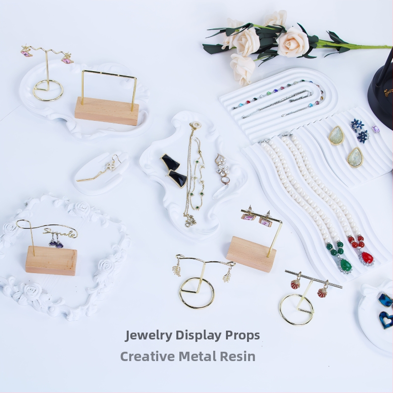 Трансгранично място, креативна златна смола, поднос за бижута, пръстен, обеци, колие, гривна, стойка за бижута