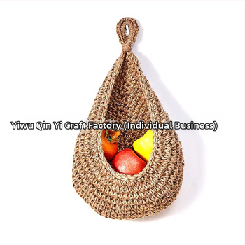 Διασυνοριακό νέο χειροποίητο πλέγμα για τη φωλιά πουλιών Χειροποίητο βαμβακερό σχοινί Πλεκτό πλέγμα φρούτων Αποθήκευση Αποθήκευση