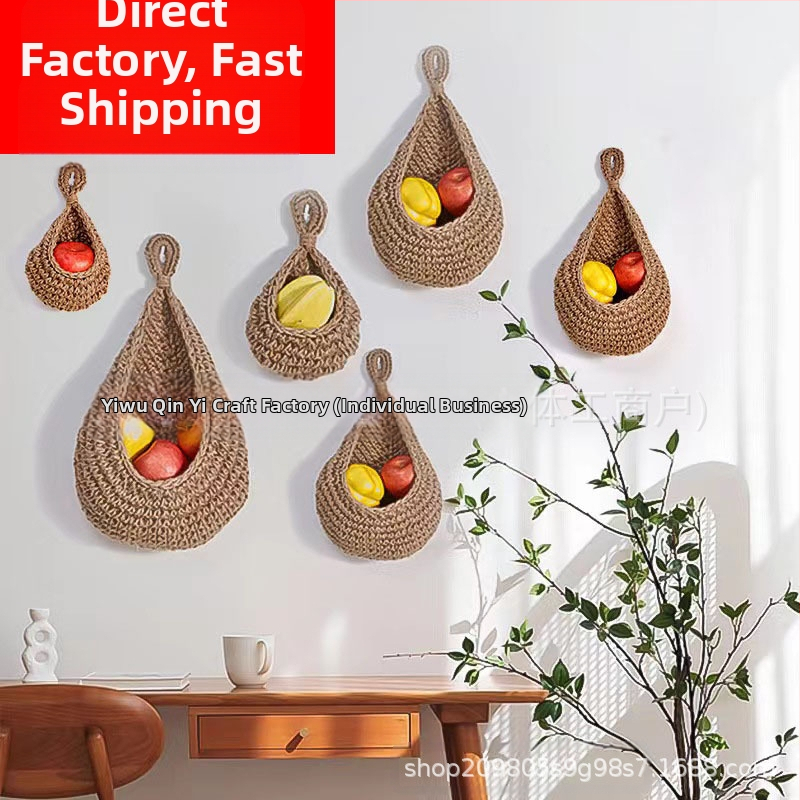 Διασυνοριακό νέο χειροποίητο πλέγμα για τη φωλιά πουλιών Χειροποίητο βαμβακερό σχοινί Πλεκτό πλέγμα φρούτων Αποθήκευση Αποθήκευση