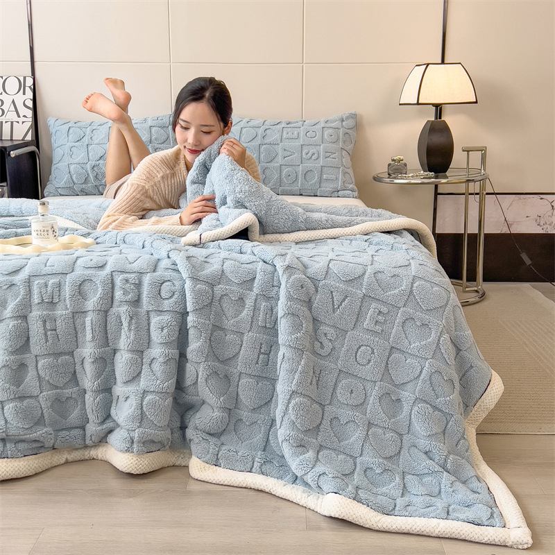 Paksendatud taff-fliisist tekk, kontorirätik, uinakutekki, diivanitekki, korallivärvi piimfliisist soe konditsioneeriga tekk