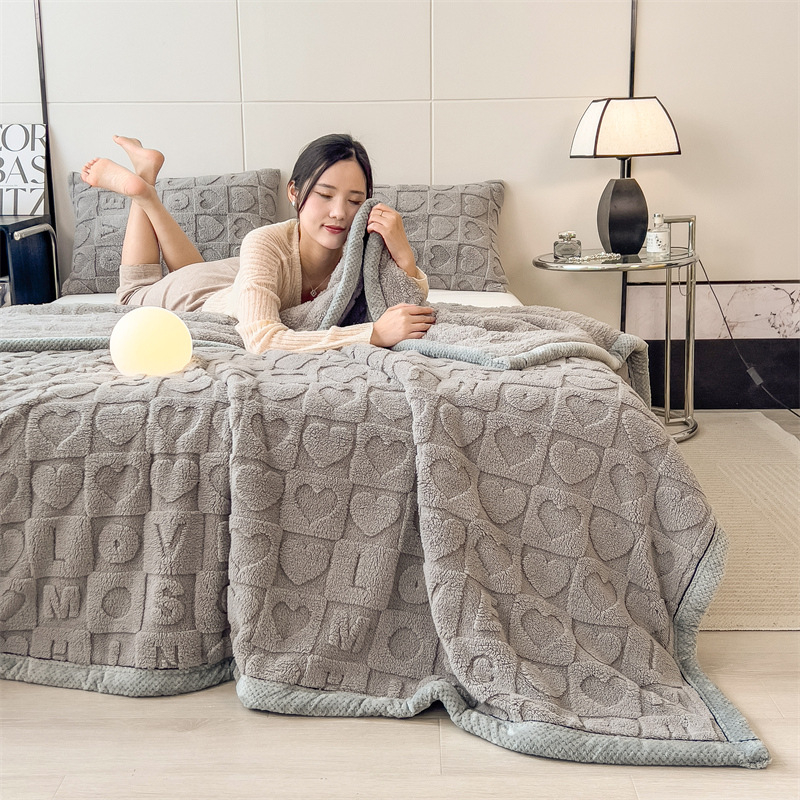 Paksendatud taff-fliisist tekk, kontorirätik, uinakutekki, diivanitekki, korallivärvi piimfliisist soe konditsioneeriga tekk