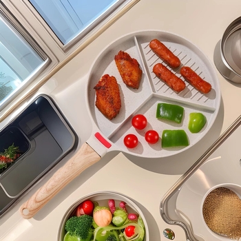 Trīs vienā cepšanas panna, Daudzfunkcionāla cepšanas panna, Cepšanas panna, Cepšanas panna ar nepiedegošu pārklājumu, Omletes panna, Atsevišķas steika svītras, Cepšanas panna ar nepiedegošu pārklājumu