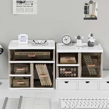 Επιτραπέζιο κουτί αποθήκευσης μεγάλης χωρητικότητας, επιτραπέζιο ντύσιμο, επιτραπέζιο ντύσιμο, περιποίηση δέρματος, ράφι φινιρίσματος, χαρτικά για φοιτητές, κουτί αποθήκευσης πολλαπλών στρώσεων με συρτάρια