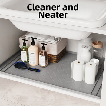 Pārrobežu karstās izlietnes paliktņa skapja paklājiņš, silikons, 34x22, pretapaugšanas ūdensnecaurlaidīgs skapja aizsardzības paklājiņš, vannas istabas skapja paplāte