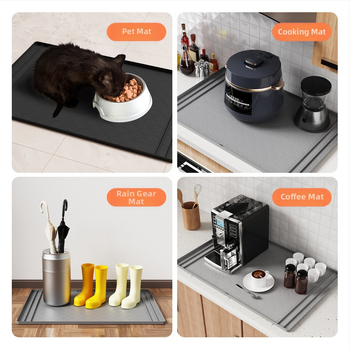 Pārrobežu karstās izlietnes paliktņa skapja paklājiņš, silikons, 34x22, pretapaugšanas ūdensnecaurlaidīgs skapja aizsardzības paklājiņš, vannas istabas skapja paplāte