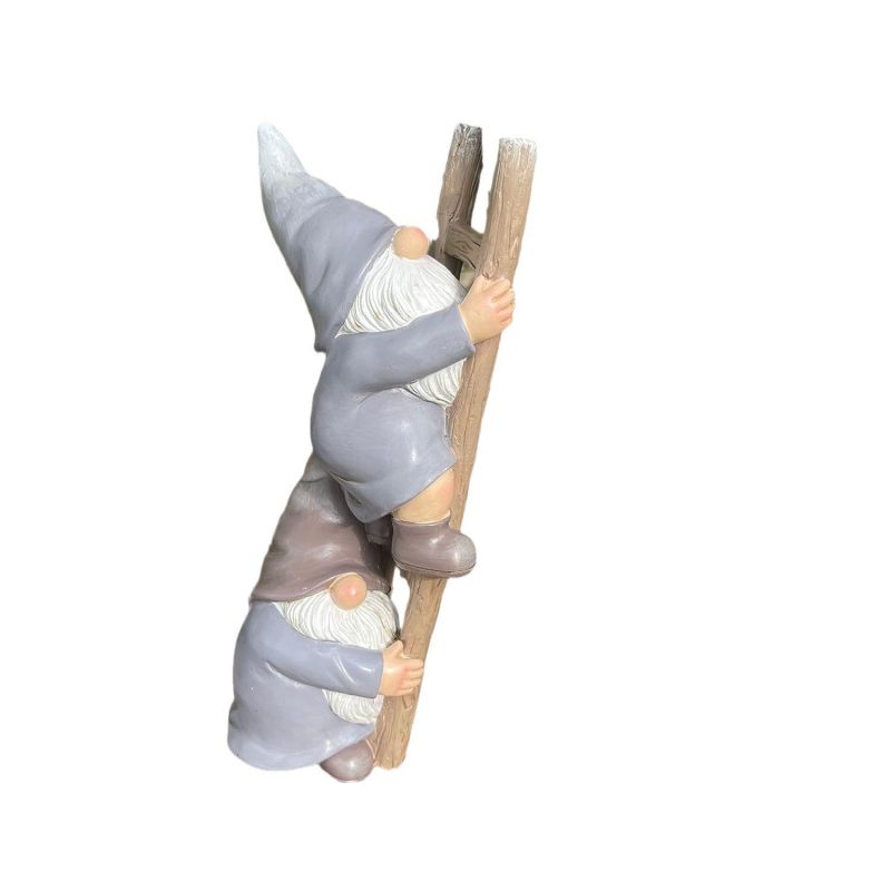 Tarpvalstybiniai nauji animaciniai laiptų laipiojimo nykštukai, baltos barzdos nykštukai, dervos amatų papuošalai, parduodami didmeninėje prekyboje