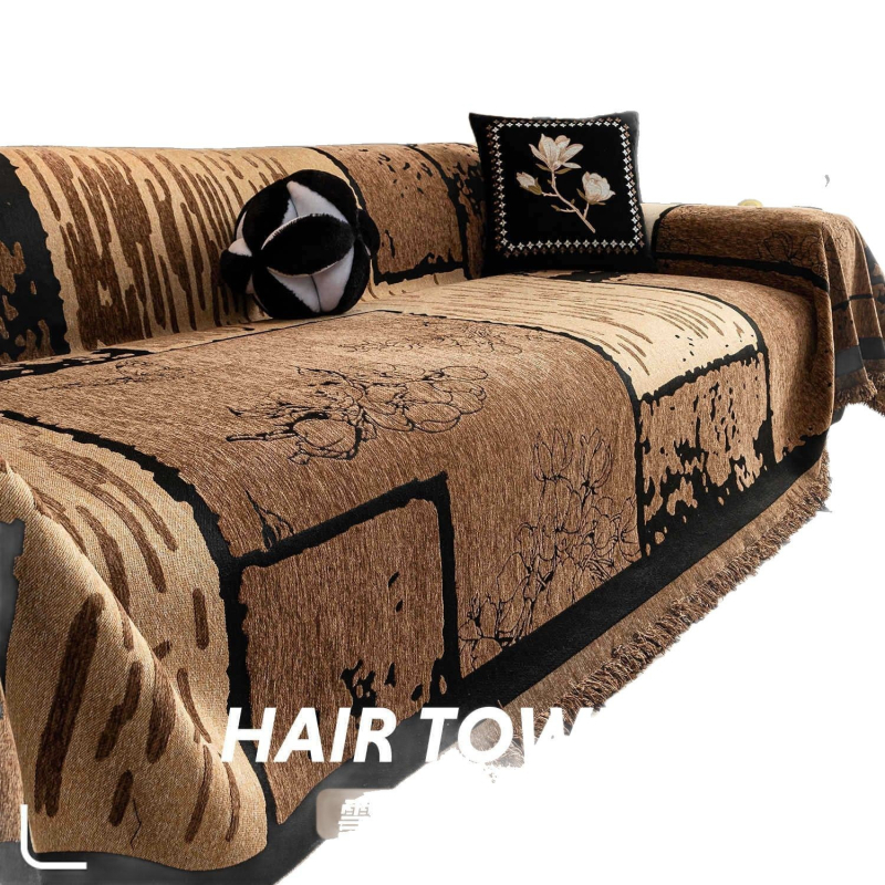 2025 нов плат за покривало за диван, универсален ретро античен диван, четири сезона, цялостно покривало за диван, одеяло за диван