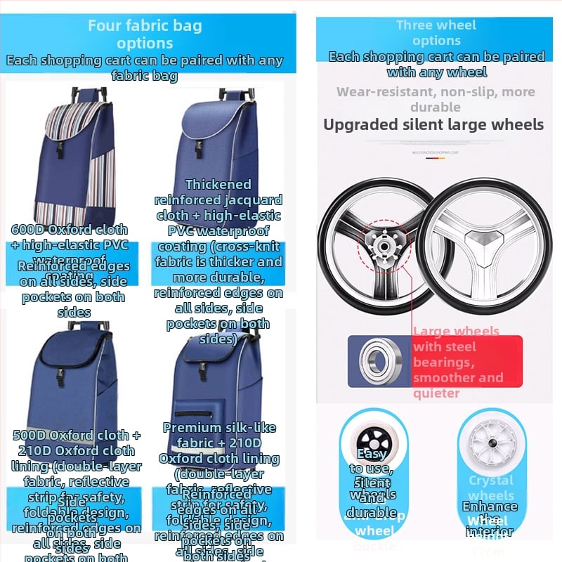 Ostukorv Ostukorv Väike käru Kaasaskantav käsikäru Kokkupandav käru Pagasikäru Käru