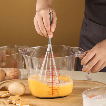 3 dalių plastikinis matavimo puodelis, didelio pralaidumo matavimo puodelis, 1000 ml / 500 ml / 250 ml, sudedamas matavimo puodelis, kepimo matavimo įrankis