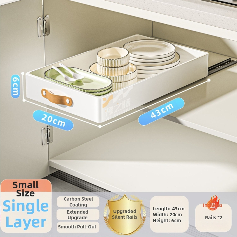 Su rankena spintelėje traukiamas krepšelis virtuvės prieskonių laikymo dėžė stumdomas bėgelis montavimo nereikalaujanti laikymo dėžė tarpų