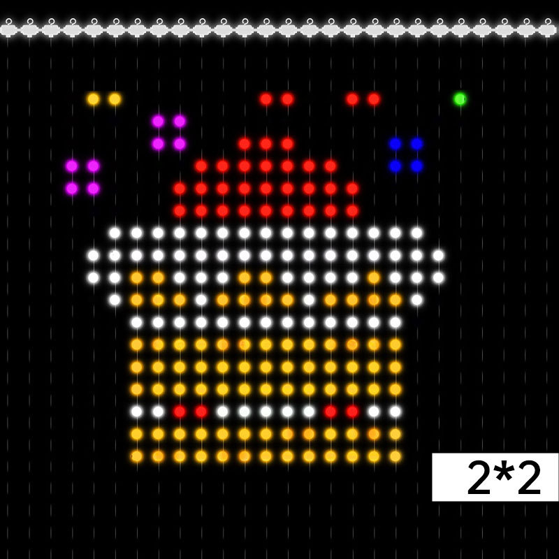 Magiškos spalvos odinė linijinė lempa užuolaidų lempa APP taškinis valdymas „Bluetooth“ rutulinis rutulinis šviestuvas RGB laimingo arklio girlianda kalėdinė šviesa