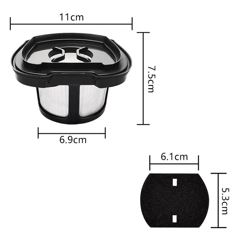 Sobib Bissell bi/Shengi pihutolmuimeja lisatarvikutele 2579 filtrielement HEPA filtri sõel