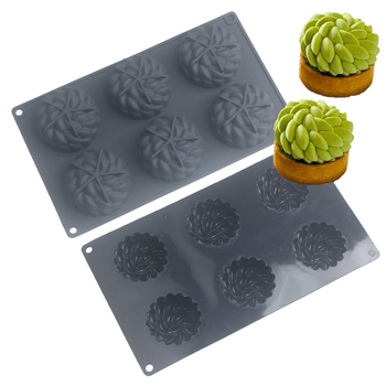 Shenhong White 6 Čak i Santa Anna cvijet torta silikonski kalup preljev površina pjeskarenje mousse DIY francuski desert pečenje