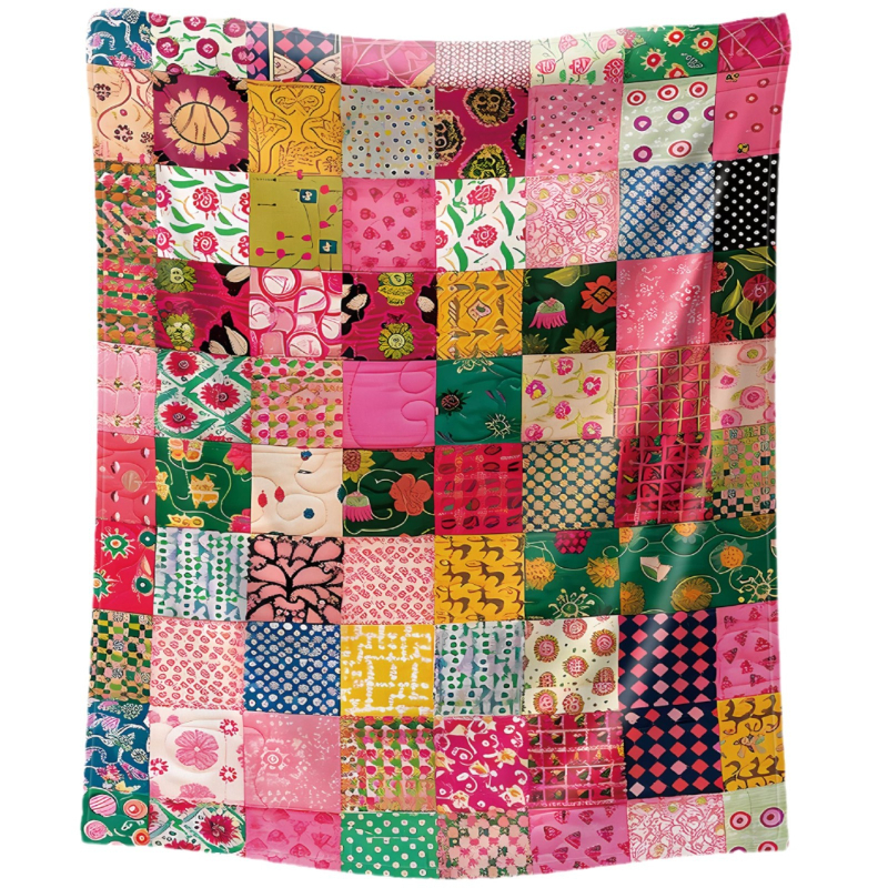 Piiriülene retro pastoraalsete õmblustega seeria tekk, nelja aastaaja universaalne tekk, kodune flanelltekk, pühadekingitustekk