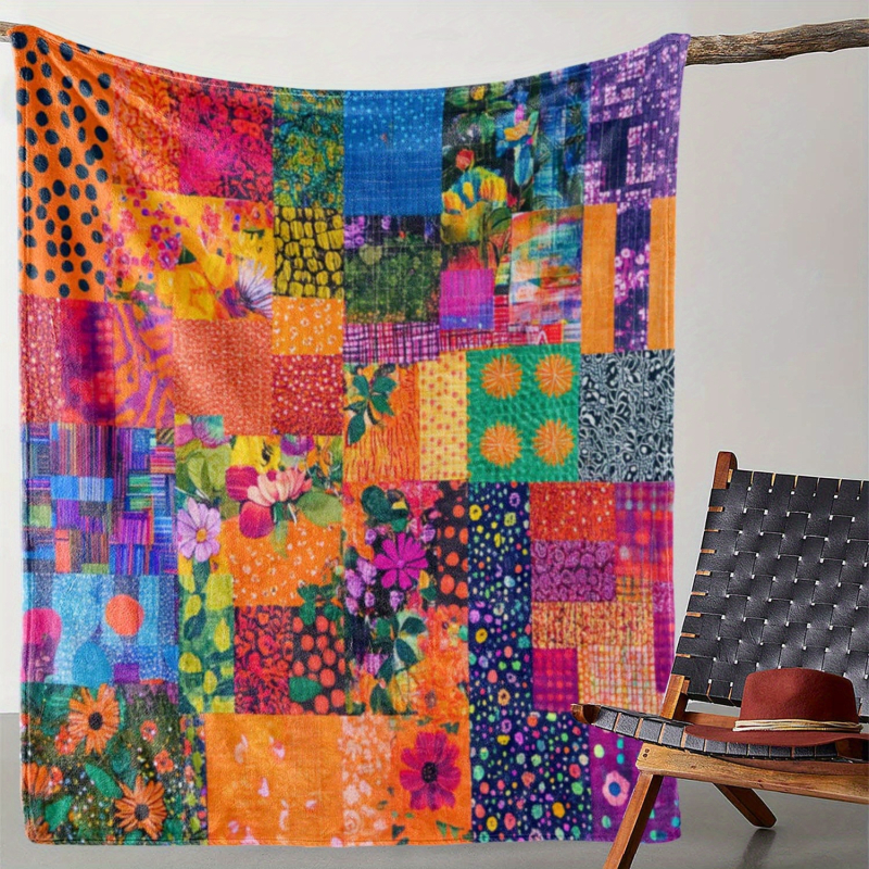 Piiriülene retro pastoraalsete õmblustega seeria tekk, nelja aastaaja universaalne tekk, kodune flanelltekk, pühadekingitustekk