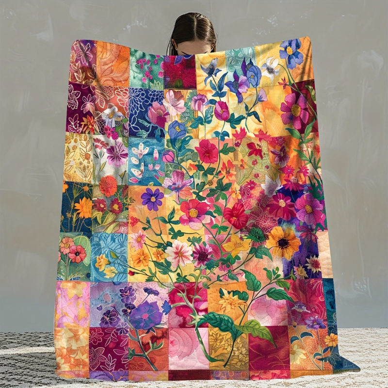 Piiriülene retro pastoraalsete õmblustega seeria tekk, nelja aastaaja universaalne tekk, kodune flanelltekk, pühadekingitustekk