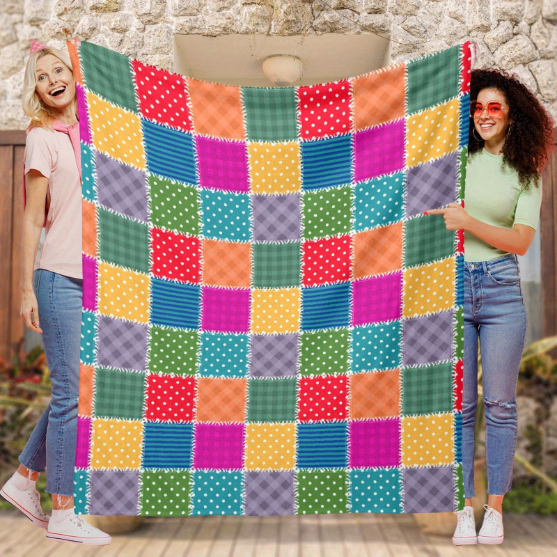 Piiriülene retro pastoraalsete õmblustega seeria tekk, nelja aastaaja universaalne tekk, kodune flanelltekk, pühadekingitustekk