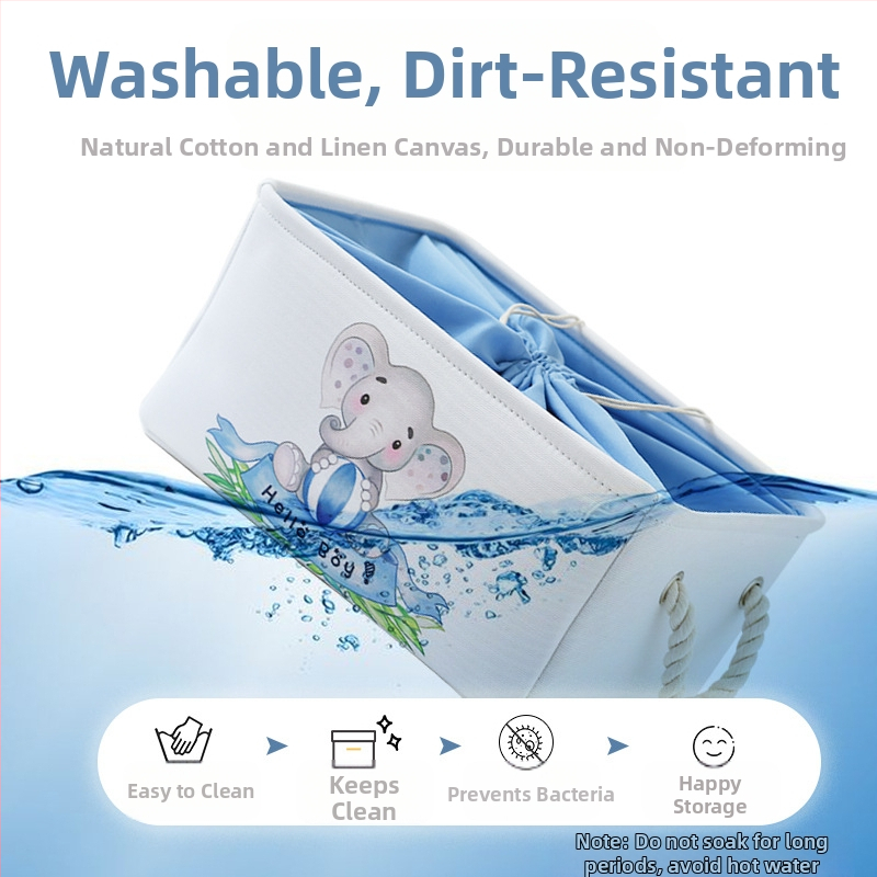 Кутия за съхранение, кутия за съхранение на бебешки играчки, сгъваема, голяма кутия за съхранение на домакински дрехи