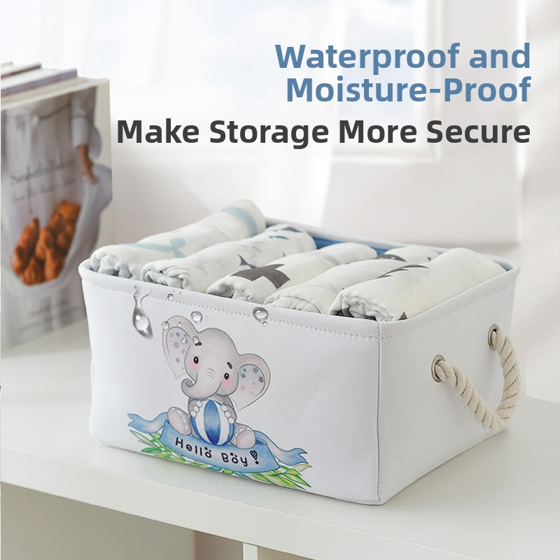 Кутия за съхранение, кутия за съхранение на бебешки играчки, сгъваема, голяма кутия за съхранение на домакински дрехи