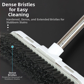 Grindų šepetys Tualeto grindų šepetys ilga rankena Tualetas Vonios kambarys Buitinis kietų plaukų valymas Plytelių tarpų valymas Daugiafunkcis