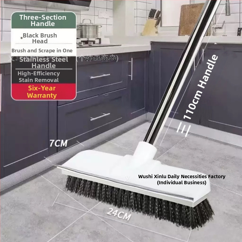 Grindų šepetys Tualeto grindų šepetys ilga rankena Tualetas Vonios kambarys Buitinis kietų plaukų valymas Plytelių tarpų valymas Daugiafunkcis