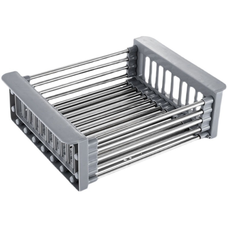 Поставка за съдове за потапяне, домакинска кухненска мивка, рафт за съхранение, мивка от неръждаема стомана, купа за съдове и клечки за хранене, кошница за оттичане на мивка, леген за зеленчуци