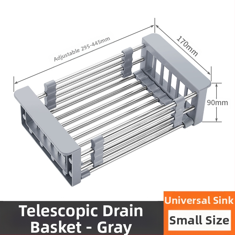 Поставка за съдове за потапяне, домакинска кухненска мивка, рафт за съхранение, мивка от неръждаема стомана, купа за съдове и клечки за хранене, кошница за оттичане на мивка, леген за зеленчуци