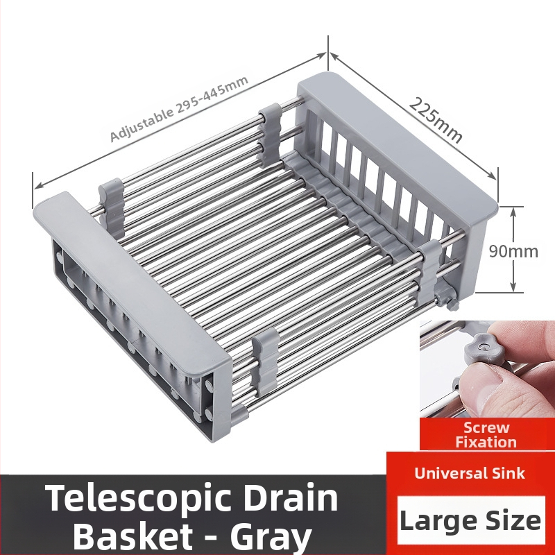 Поставка за съдове за потапяне, домакинска кухненска мивка, рафт за съхранение, мивка от неръждаема стомана, купа за съдове и клечки за хранене, кошница за оттичане на мивка, леген за зеленчуци
