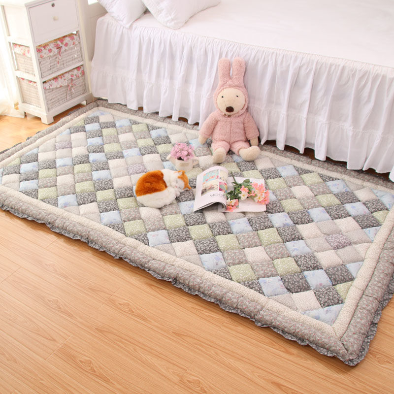 Laipiojimo kilimėlis „Tatami Bay Window“ kilimėlis „Four Seasons“ universalus neslystantis sustorintas pastoracinis kilimėlis korėjietiško stiliaus kilimėlis tingioms grindims miegamojo lovos pusėje