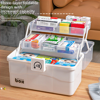 Ιατρικό κουτί αποθήκευσης, κουτί πρώτων βοηθειών, κουτί φαρμάκων για οικιακή χρήση, φορητό κουτί έκτακτης ανάγκης για οικιακή χρήση, μεγάλης χωρητικότητας, πολλαπλών στρώσεων, κουτί φαρμάκων για οικιακή χρήση