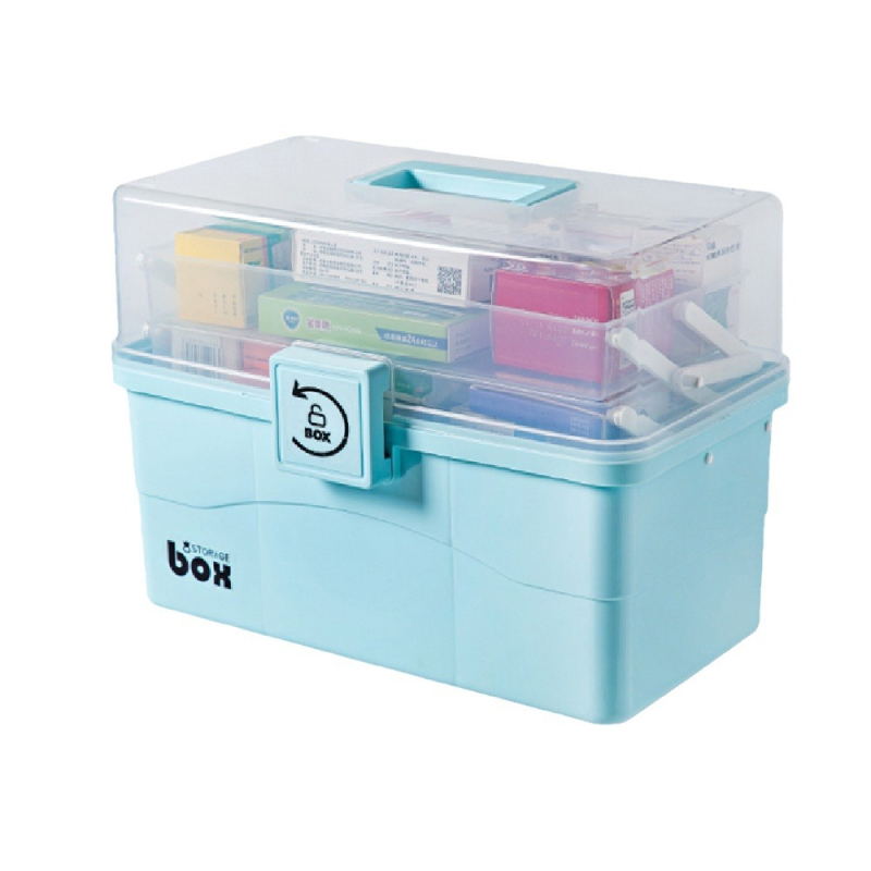 Medicinska kutija za pohranu, kutija za prvu pomoć, kutija za lijekove, kućanstvo velikog kapaciteta, višeslojna prijenosna kutija za pohranu lijekova za hitne slučajeve, kućanska kutija za lijekove