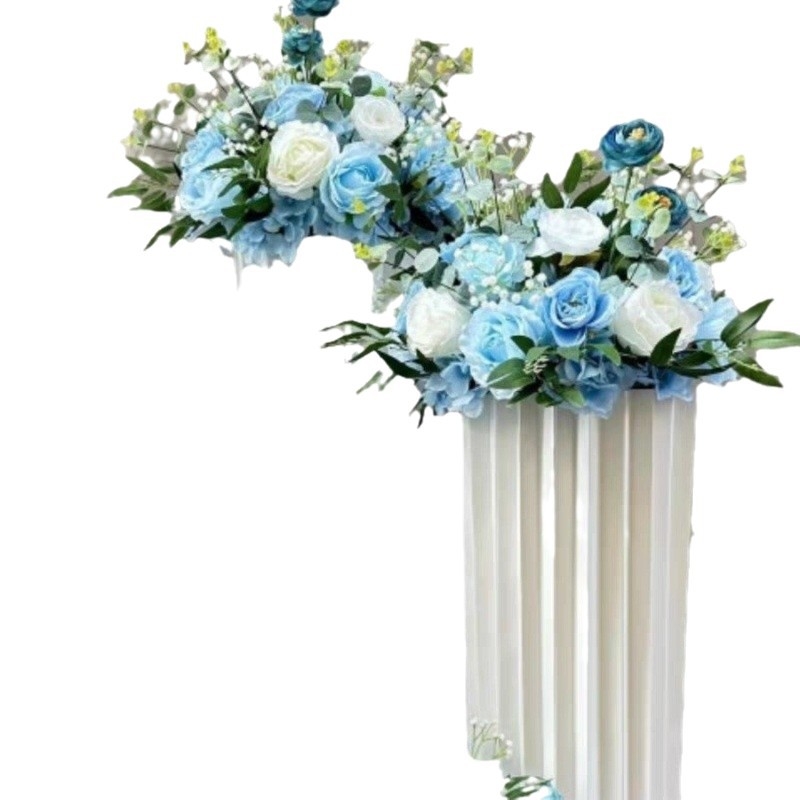 Automobilio pristatymo ceremonijos lango vestuvių dekoravimo stilius Dirbtinių gėlių dekoravimas Netikros gėlės 4s Parduotuvės pasveikinimas Kt prekės ženklo romėnų kolonų dekoravimas