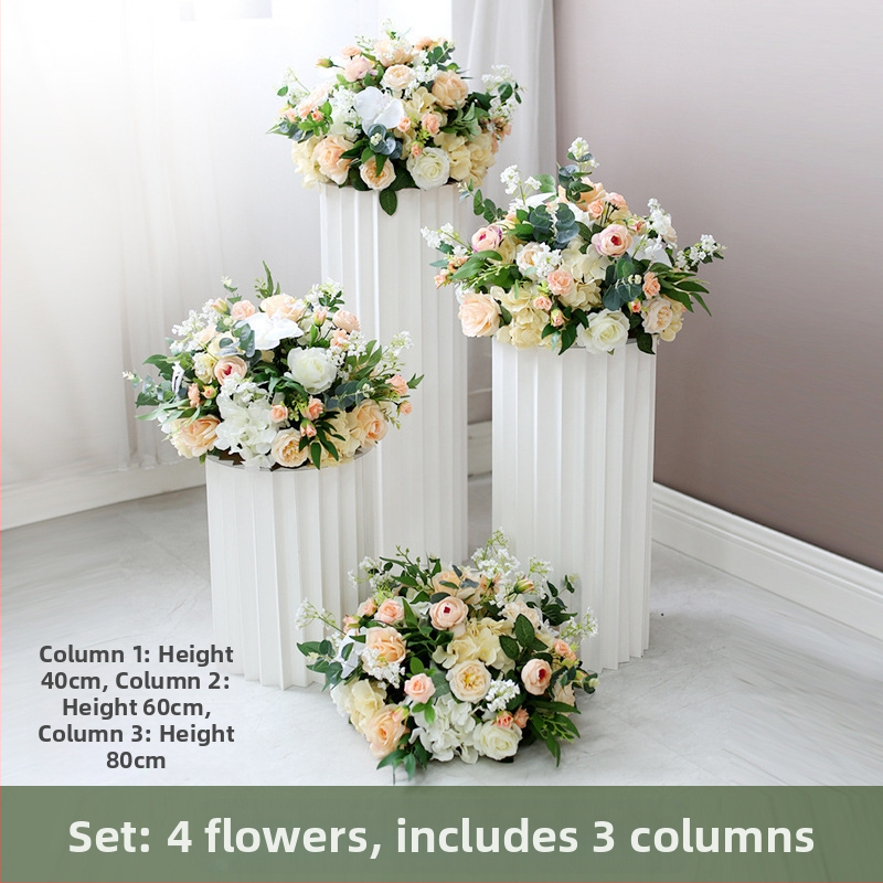 Automobilio pristatymo ceremonijos lango vestuvių dekoravimo stilius Dirbtinių gėlių dekoravimas Netikros gėlės 4s Parduotuvės pasveikinimas Kt prekės ženklo romėnų kolonų dekoravimas