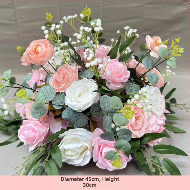 Automobilio pristatymo ceremonijos lango vestuvių dekoravimo stilius Dirbtinių gėlių dekoravimas Netikros gėlės 4s Parduotuvės pasveikinimas Kt prekės ženklo romėnų kolonų dekoravimas