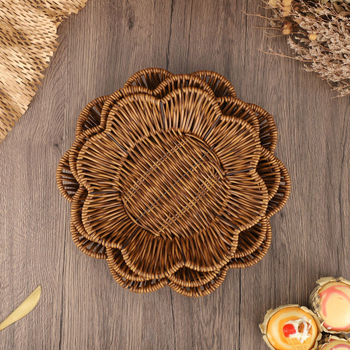 Svetainės namų imitacijos rotango rankomis austi laikymo krepšeliai saldainiams, užkandžiams, užkandžių padėklai vaisių krepšeliams, didmeninė prekyba