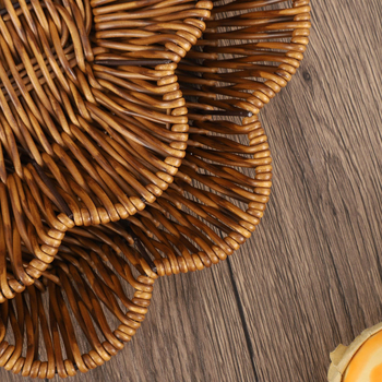 Svetainės namų imitacijos rotango rankomis austi laikymo krepšeliai saldainiams, užkandžiams, užkandžių padėklai vaisių krepšeliams, didmeninė prekyba