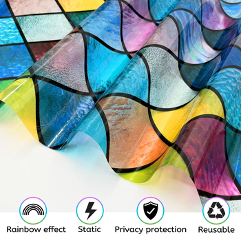 Piiriülene kuummüük 3D värviline laserklaasist kile tualettruumi vannitoale läbipaistev läbipaistmatu piilumisvastane klaasist kleebis