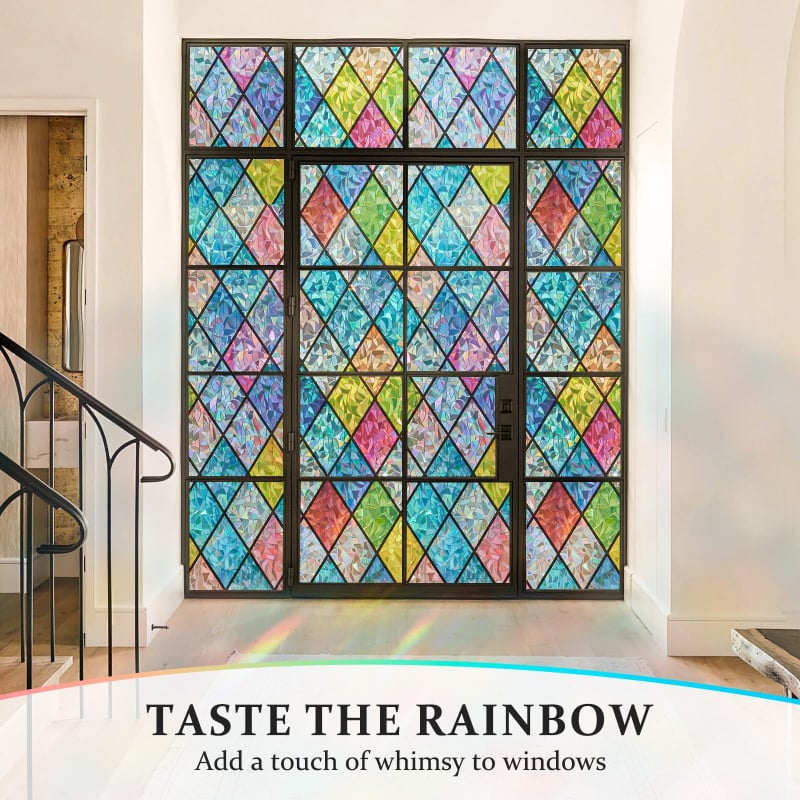 Piiriülene kuummüük 3D värviline laserklaasist kile tualettruumi vannitoale läbipaistev läbipaistmatu piilumisvastane klaasist kleebis