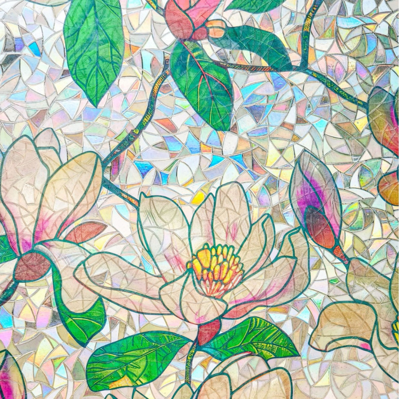 Piiriülene kuummüük 3D värviline laserklaasist kile tualettruumi vannitoale läbipaistev läbipaistmatu piilumisvastane klaasist kleebis