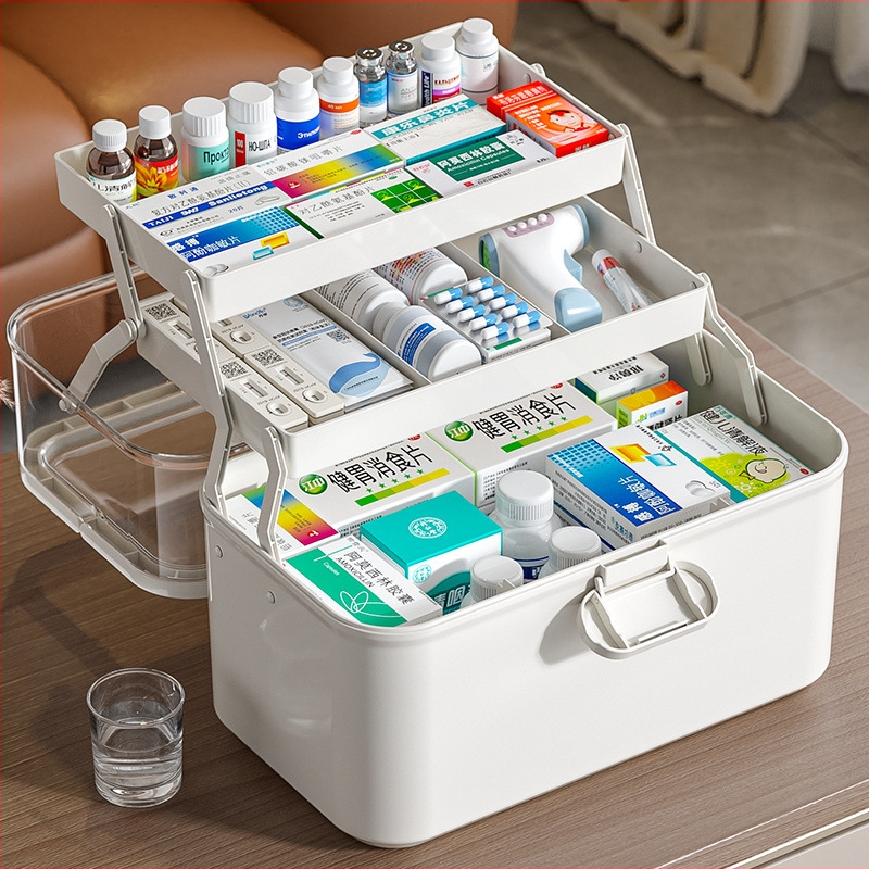 Ravimikarp Kodune ravimikarp Majapidamise suure mahutavusega laste ravimite mitmekihiline meditsiiniline hoiukarp Esmaabikarp Väike ravimikarp