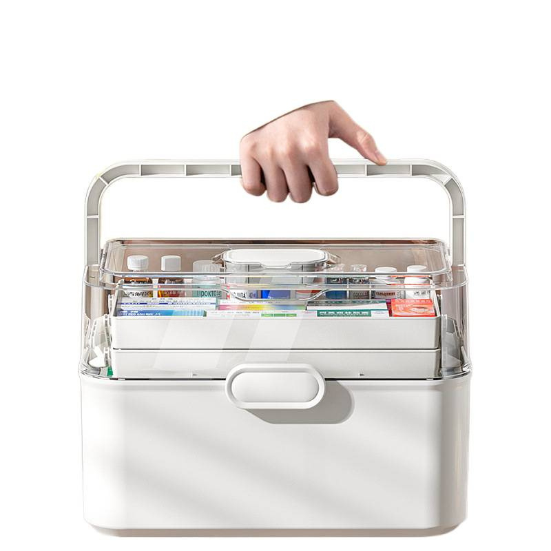 Kutija za lijekove za dom Kutija za lijekove za kućanstvo Velikog kapaciteta Dječja kutija za lijekove s više slojeva Kutija za prvu pomoć Mala kutija za lijekove