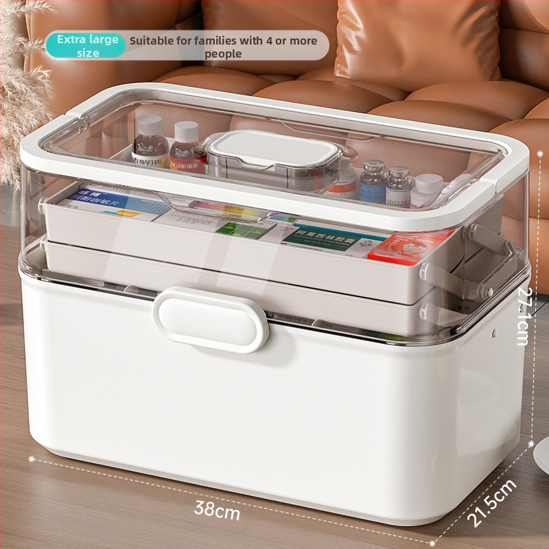 Kutija za lijekove za dom Kutija za lijekove za kućanstvo Velikog kapaciteta Dječja kutija za lijekove s više slojeva Kutija za prvu pomoć Mala kutija za lijekove