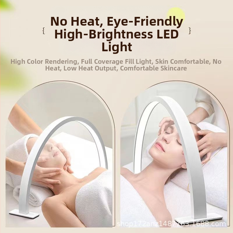 Настолна лампа за нокти Half Moon, лампа за красота, защита на очите, лампа за мигли, татуировка, красота на мигли, грим, татуировка на нокти, LED лампа за вежди